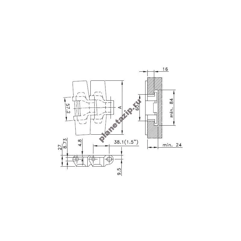 L0882604161 Цепь пластинчатая пластиковая LF 882 TAB-K600 152,4 мм – изображение 3