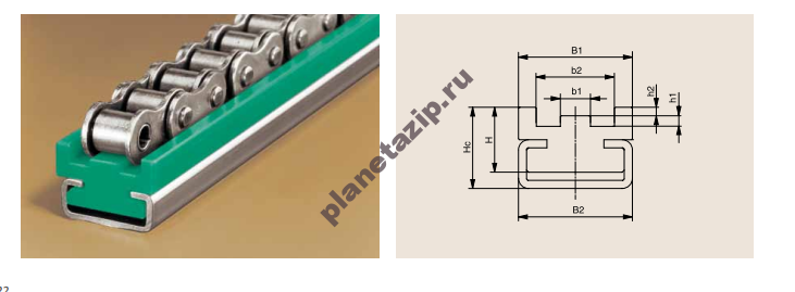 Направляющая на металлическом профиле тип CTS для цепи 08B-1 1/2‘‘ x 5/16‘‘ 221310004 izobrazhenie 2024 04 01 161900361 - Направляющая на металлическом профиле тип CTS для цепи 08B-1 1/2‘‘ x 5/16‘‘ 221310004