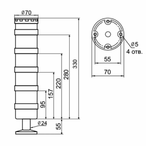 8300b3fb 00a8 11e6 8e91 08606e80447c 8318d9c3 c119 11ef b0f7 94a5476477a1 12 300x300 - Светосигнальная колонна INNOCONT TL70B-220-RYGW-55